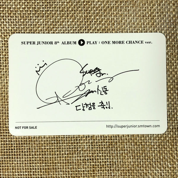 SUPER JUNIOR SHINDONG [Paly : One More Chance] Official Photocard, 8th / Gift