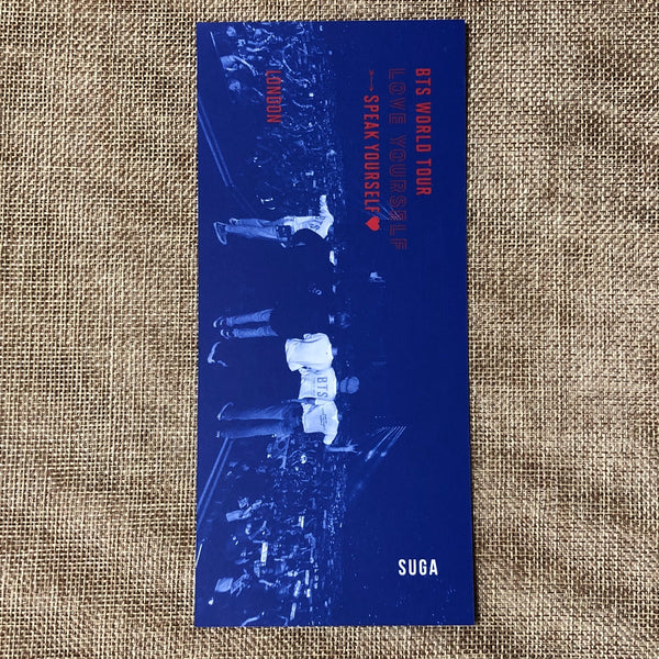 BTS SUGA [ Speak Yourself World Tour London DVD ] Official Bookmark / New / Gift
