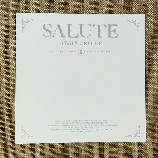 AB6IX GROUP [ SALUTE ] Official Postcard, 3rd Album / New, Rare / Gift