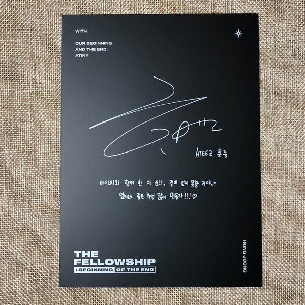 ATEEZ HONGJOONG [THE FELLOWSHIP : BEGINNING OF THE END DVD] Official Mini Poster
