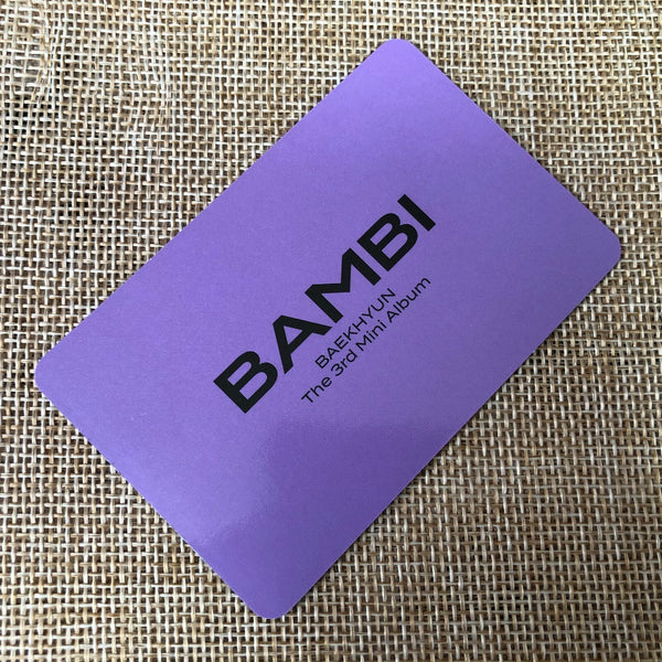 EXO BAEKHYUN #8 [ BAMBI ] Official Photocard, 3rd mini Album / New / Gift