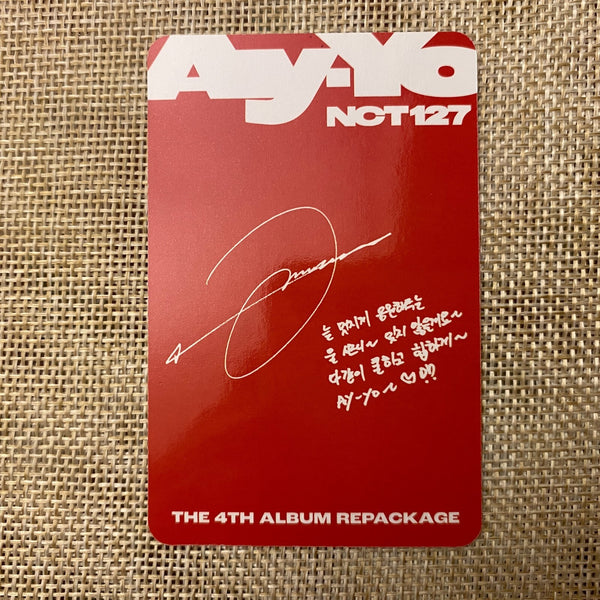 NCT 127 JUNGWOO [ Ay-Yo ] Official Photocard, Digipack Ver. / New, Rare / Gift