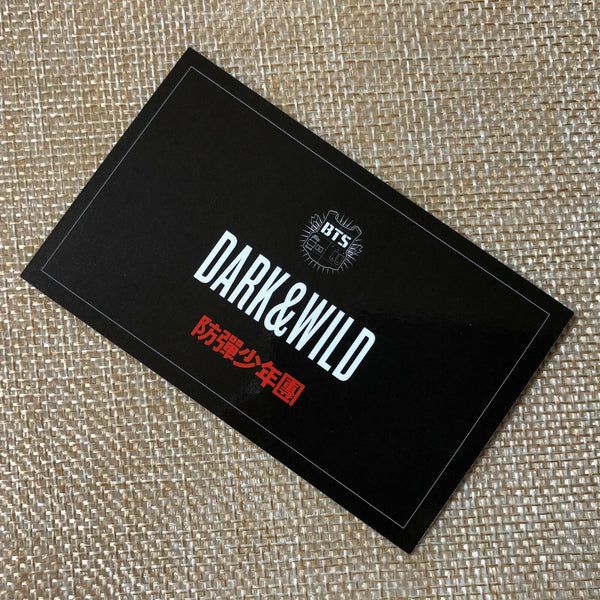 BTS Group #2[ Dark & Wild Official Photocard ] 1st Studio Album /NEW, RARE /+GFT