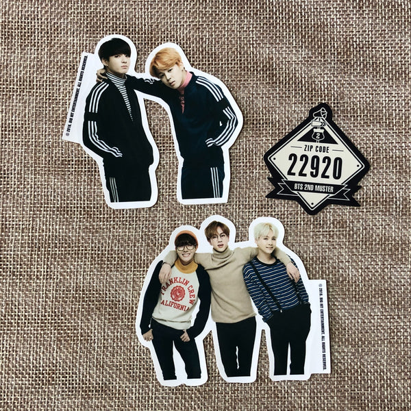 BTS GROUP [ 2nd Muster ZIP CODE 22920 ] Official Sticker Set / New, Rare / Gift