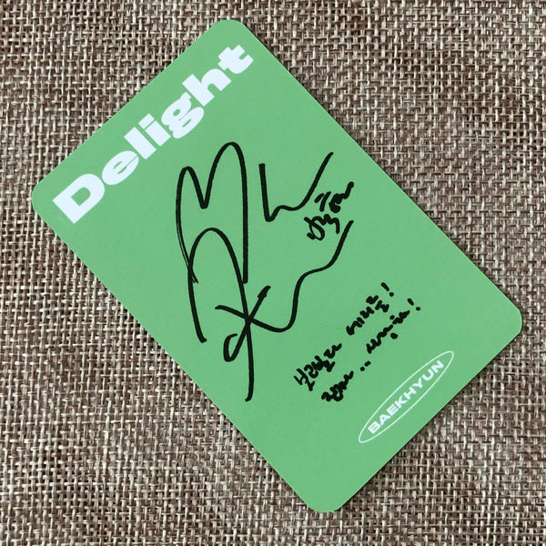 EXO BAEKHYUN [ Delight ] Official Photocard, 2nd Mini MINT Kihno / New / Gift
