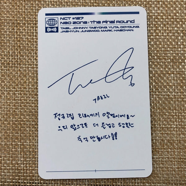 NCT 127 TAEIL [NEO ZONE Final Round] Official Photocard, 2nd Player / New / Gift