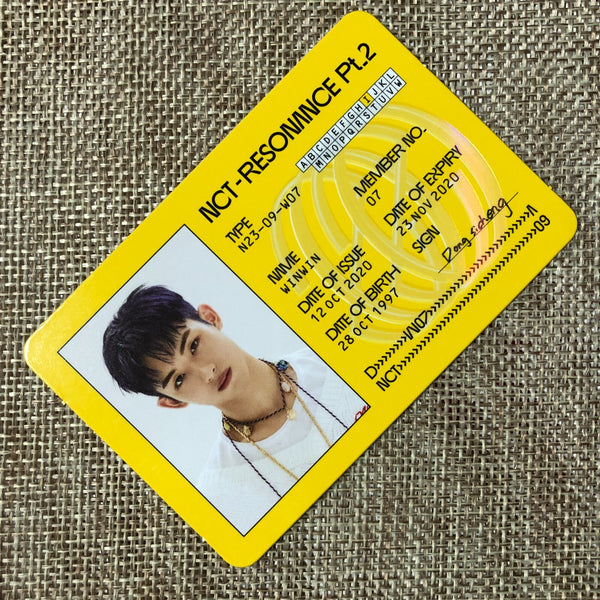 NCT2020 WINWIN [RESONANCE Pt.2 Departure] Official Photocard, ID Card / Gift
