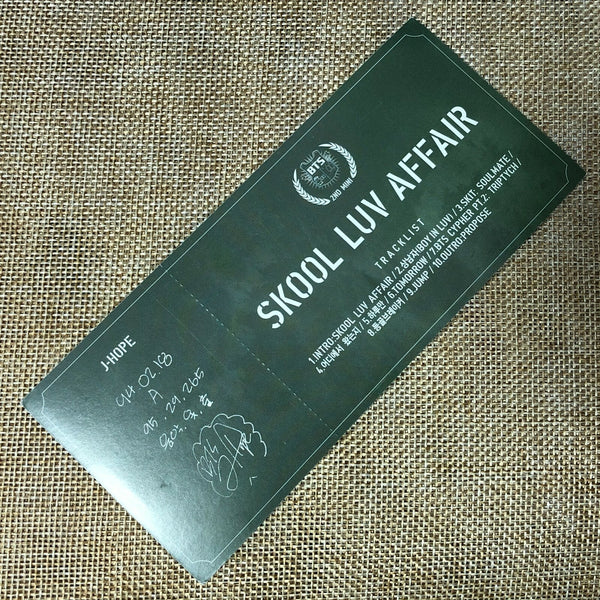 BTS J-HOPE #1 [SKOOL LUV AFFAIR] Official Photocard, 2nd Mini Album / New / Gift