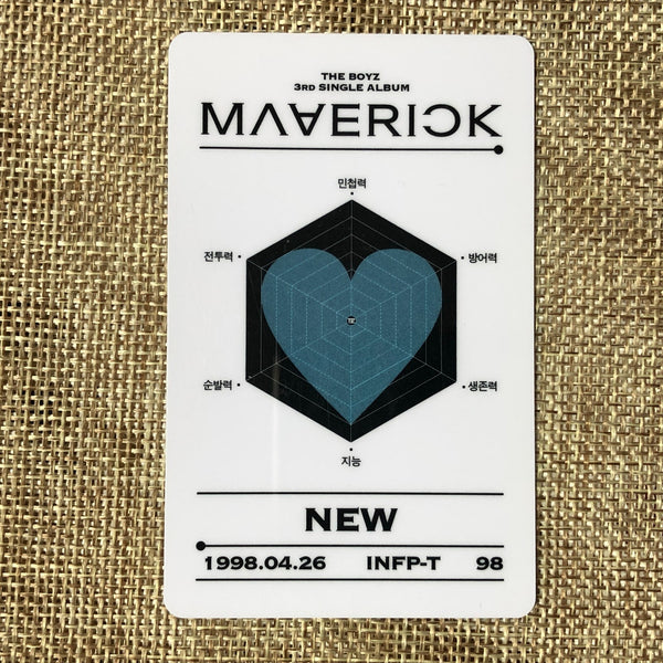 THE BOYZ NEW [ MAVERICK ] Official ID Photocard / New / Gift
