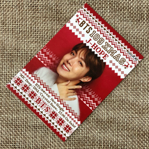 BTS J-HOPE [ JAPAN Shibuya 109 Chrisrmas Xmas ] Official Photocard / New / Gift