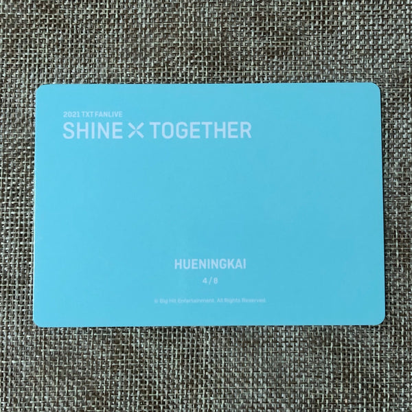 TXT HUENINGKAI 4/8 [2021 Shine Together Fanlive] Official Mini Photocard / Gift