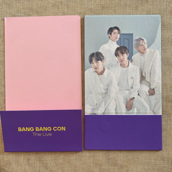 BTS GROUP [2020 BANG BANG CON The Live] Official 2 Sided Photo / New, Rare /+G