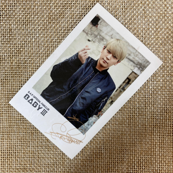 B.A.P HIMCHAN [ FANCLUB BABY 3 ] Official Photocard / New, Rare / Gift