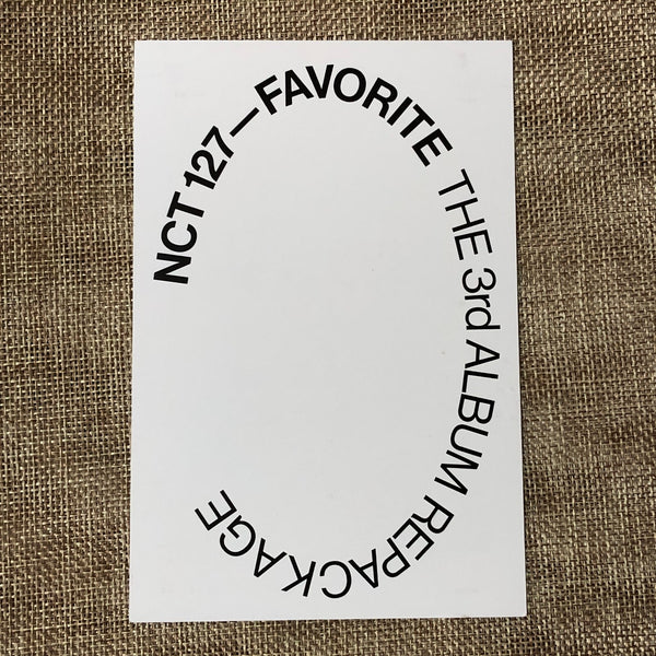 NCT 127 HAECHAN [FAVORITE] Official Postcard, 3rd Repackage CLASSIC / New / Gift