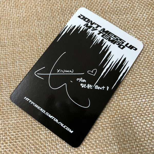 EXO XIUMIN [Don't mess up My Tempo] Official Photocard, Allegro 5th Album / Gift