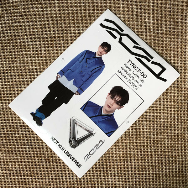 NCT 127 TAEYONG [ UNIVERSE ] Official Sticker, 3rd Album / New / Gift