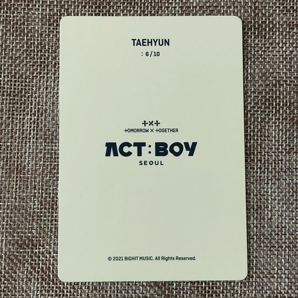 TXT TAEHYUN 6/10 [ ACT : BOY SEOUL ] Official Mini Photocard / New / Gift