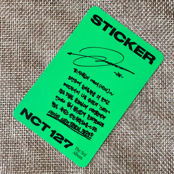 NCT 127 JUNGWOO [ STICKER ] Official Photocard, SEOUL CITY Ver / New / Gift