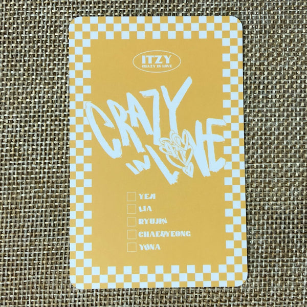 ITZY LIA #4 [ CRAZY IN LOVE ] Official Photocard, 1st Album / New / Gift