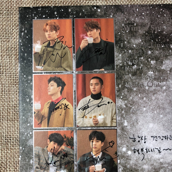 EXO HAND SIGNED [ For Life Winter Special 2017 Promo Album ] Autographed / Gift