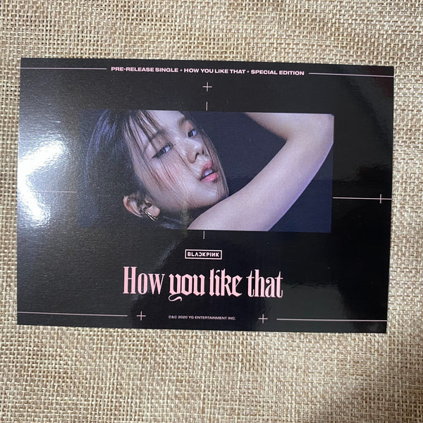BLACKPINK JISOO #2 [How you like that] Official Postcard, Special Ed. / Gift