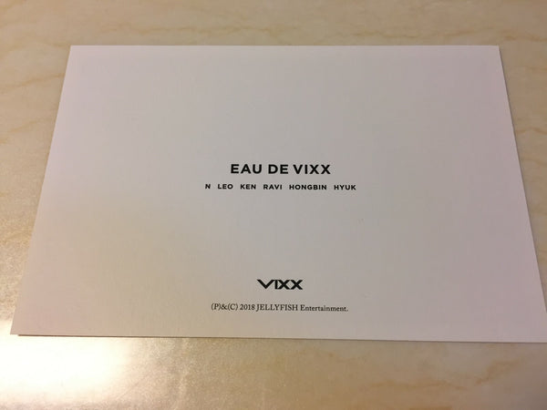 VIXX [EAU DE VIXX] Official PostCard Black Ver Photocard #5, 3rd Album / Gift