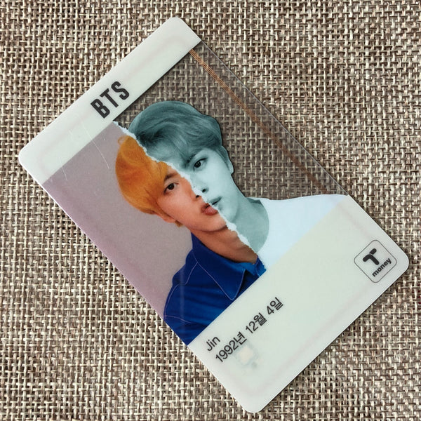 BTS JIN [ 2019 CU T-Money Transparent ] Official Photocard / New, Rare / Gift