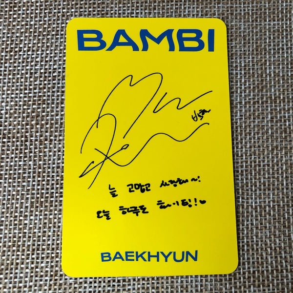 EXO BAEKHYUN #3 [ BAMBI ] Official Photocard, 3rd mini Album / New / Gift