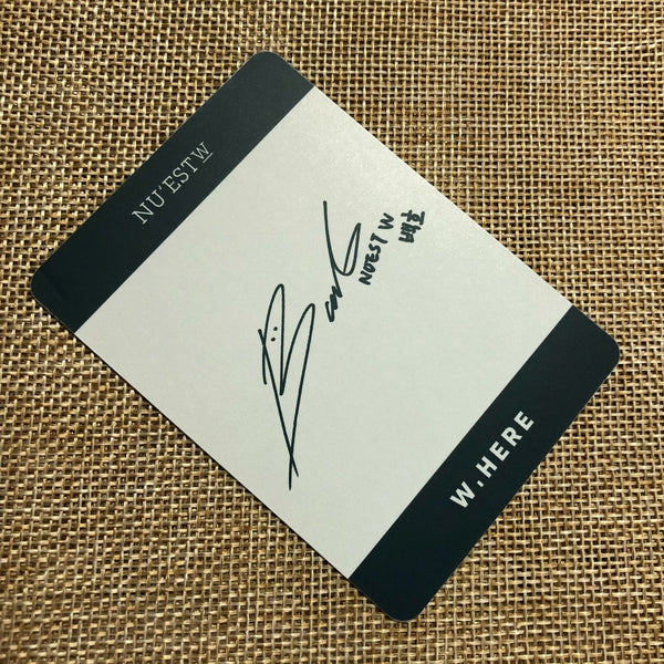 Nu'est W BAEKHO #1 [ W.HERE ] Official Photocard / New, Rare / Gift