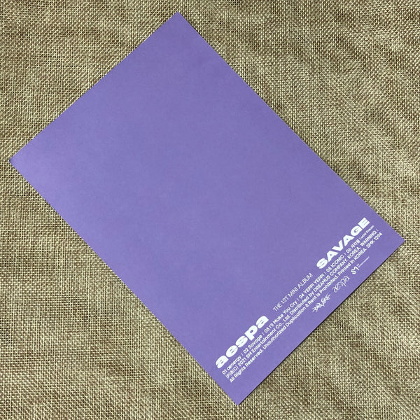 AESPA NINGNING [ SAVAGE ] Official Postcard, 1st Mini / New / Gift