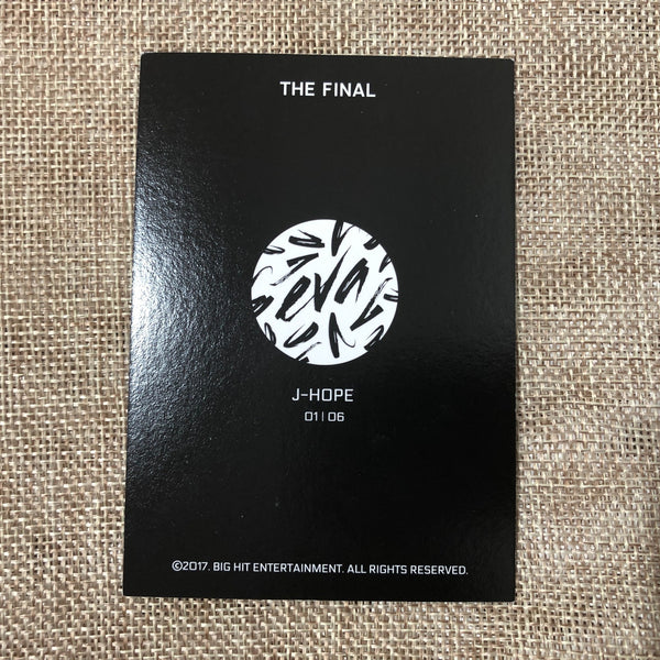 BTS J-HOPE 1/6 [ The Wings Tour Final Concert ] Official Mini Photocard / Gift