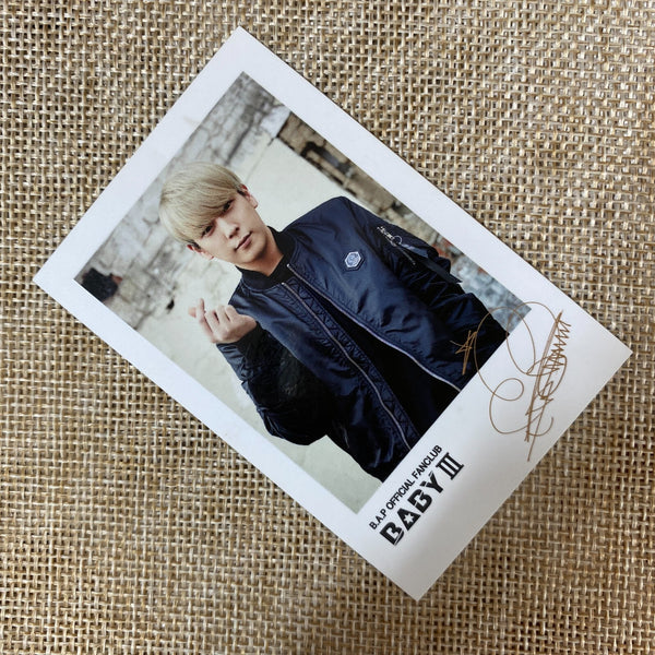 B.A.P HIMCHAN [ FANCLUB BABY 3 ] Official Photocard / New, Rare / Gift