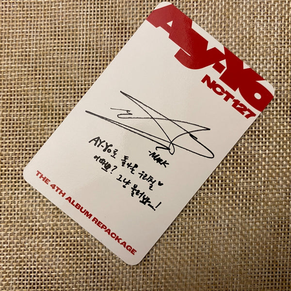 NCT 127 MARK [ Ay-Yo ] Official Photocard, Smini Ver / New, Rare / Gift