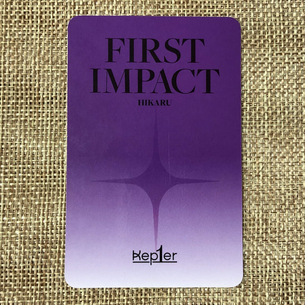 KEP1ER HIKARU [ FIRST IMPACT ] Official Photocard, Connect 1 Ver. / New / Gift
