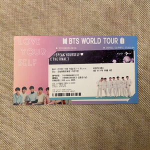 BTS 2019 #3 [ World Tour The Final ] Official Concert Ticket / Mint, Rare / Gift