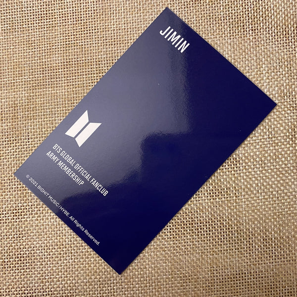 BTS JIMIN [Fanclub ARMY 8th Membership Kit] Official Photocard / New, Rare /+G