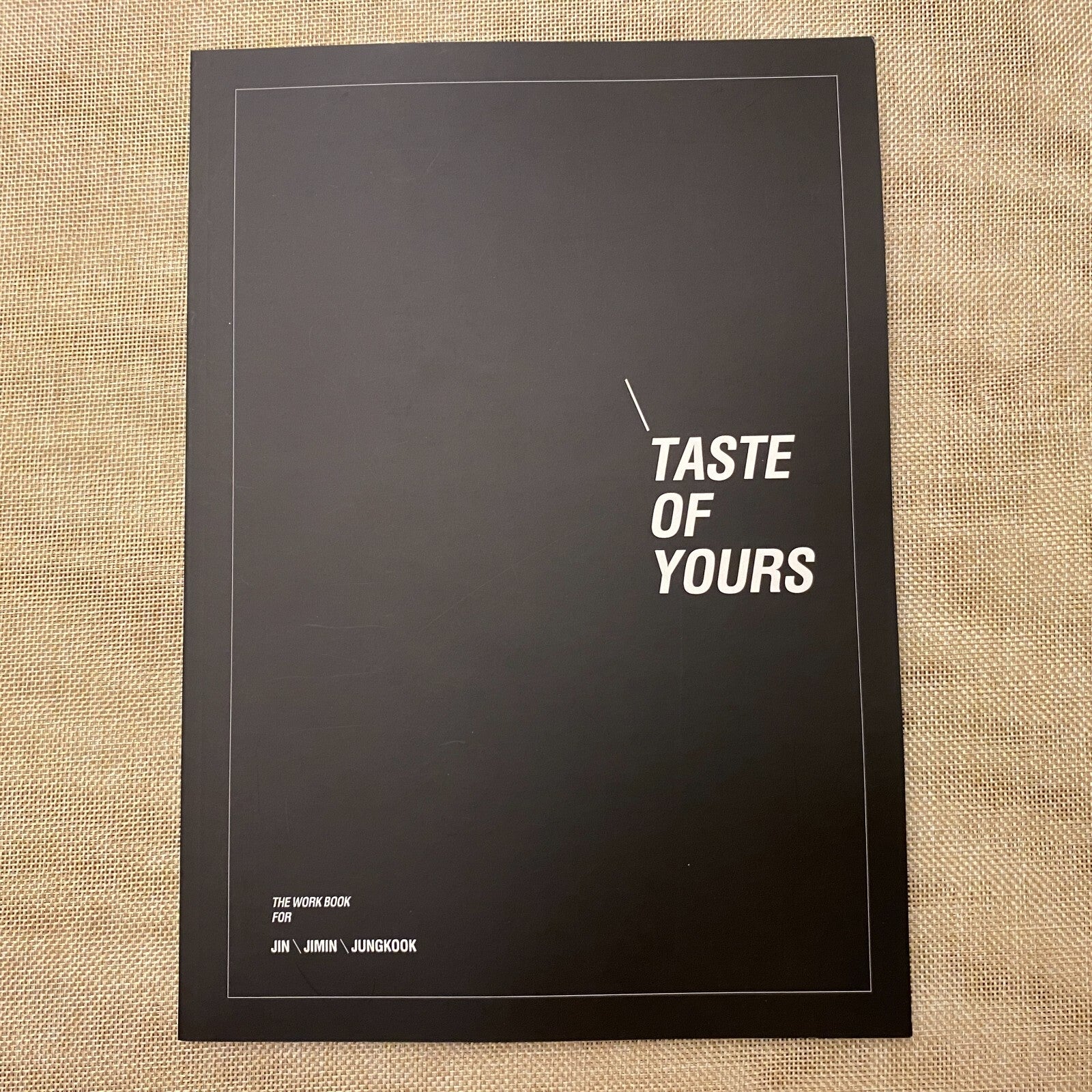 BTS JIN JIMIN JK [TASTE OF YOURS Exhibition] Photobook, Work Book 78 pg / Gift