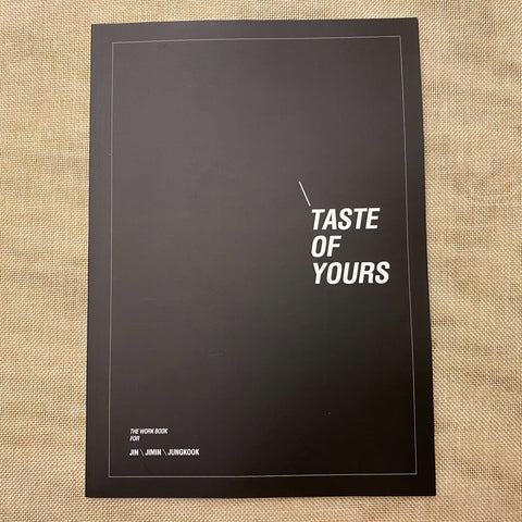 BTS JIN JIMIN JK [TASTE OF YOURS Exhibition] Photobook, Work Book 78 pg / Gift