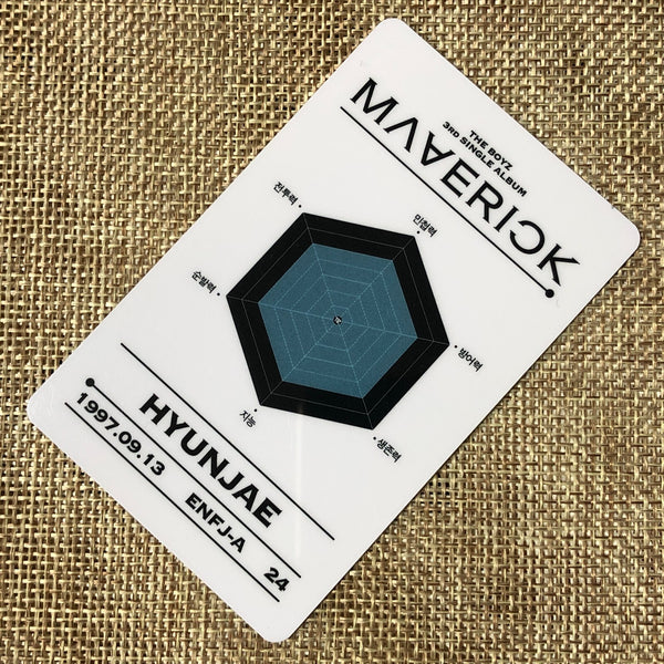 THE BOYZ HYUNJAE [ MAVERICK ] Official ID Photocard / New / Gift