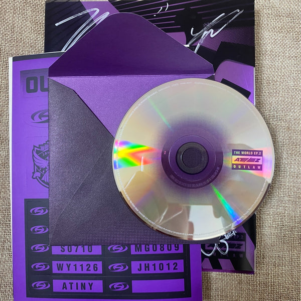 ATEEZ SIGNED [The World] Promo Album CD+Photobook+PC / Autographed All Member