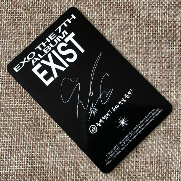 EXO SUHO [ EXIST ] Official Photocard, 7th Album Digipack / New / Gift