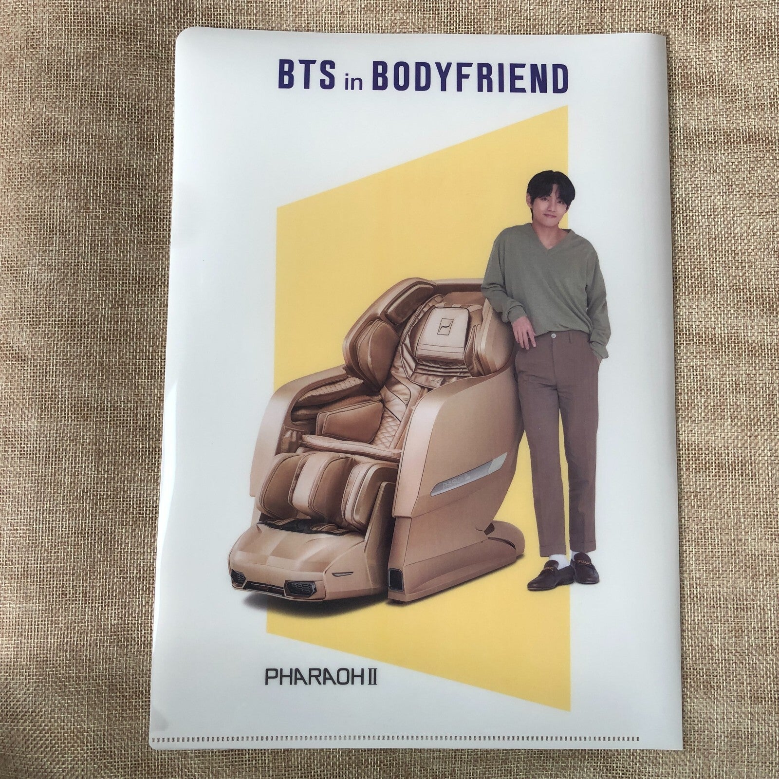 BTS V TAEHYUNG [ BODYFRIEND ] Official Clear File Holder / New, Rare / Gift