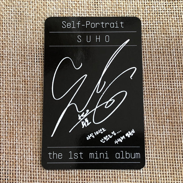 EXO SUHO #3 [ Self Portrait ] Official Photocard, 1st Mini Album / New / Gift