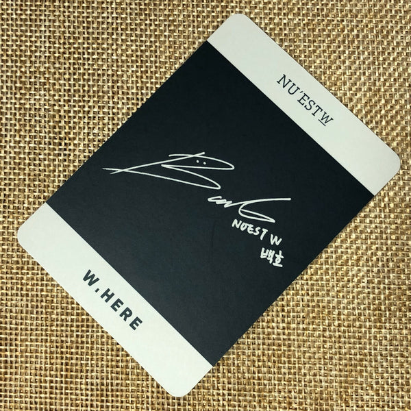 Nu'est W BAEKHO #4 [ W.HERE ] Official Photocard / New, Rare / Gift
