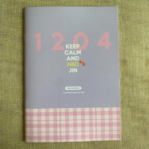 BTS JIN [KEEP CALM AND HBD JIN Exhibition Photobook] 32 page / New, Rare / Gift