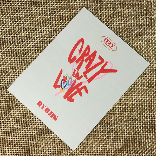 ITZY RYUJIN #1 [CRAZY IN LOVE] Official Polaroid Photocard, 1st Album / Gift