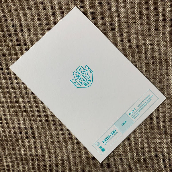 BTS SUGA [ 3rd ARMY Membership Kit ARMY ZIP ] Official Postcard / New / Gift