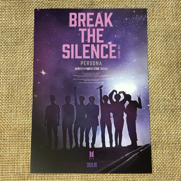 BTS Movie #2 [ Break The Silence ] Official Postcard / New / Gift