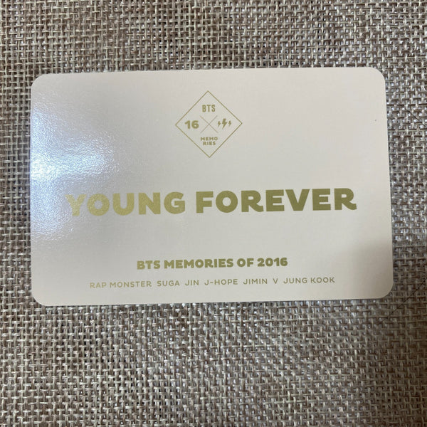 BTS GROUP [ Memories of 2016 DVD YOUNG FOREVER ] Official Photocard / New / Gift
