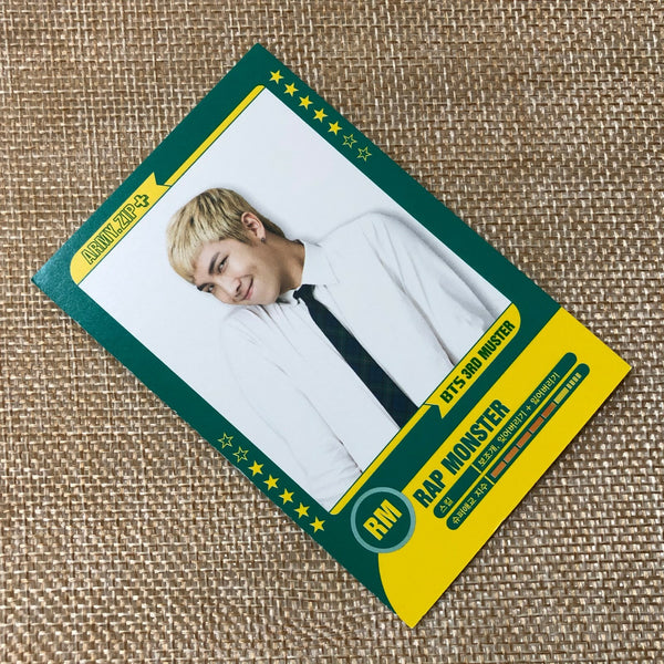 BTS RM 5/7 [ 3rd Muster ARMY.ZIP ] Official Player Card Photocard / New / Gift